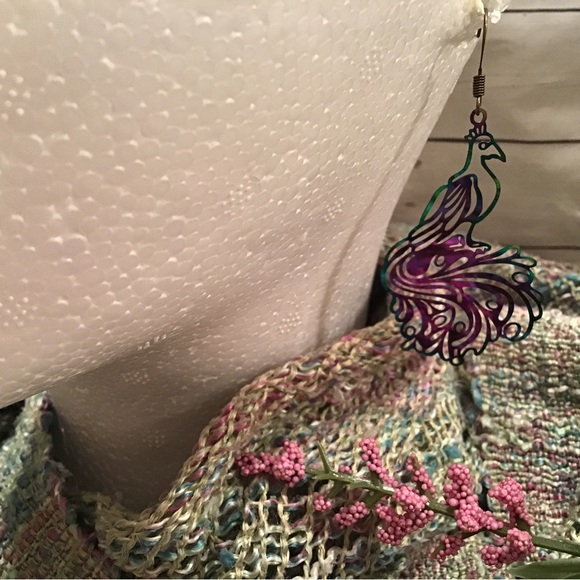 Peacock Earrings - Picture 3 of 8